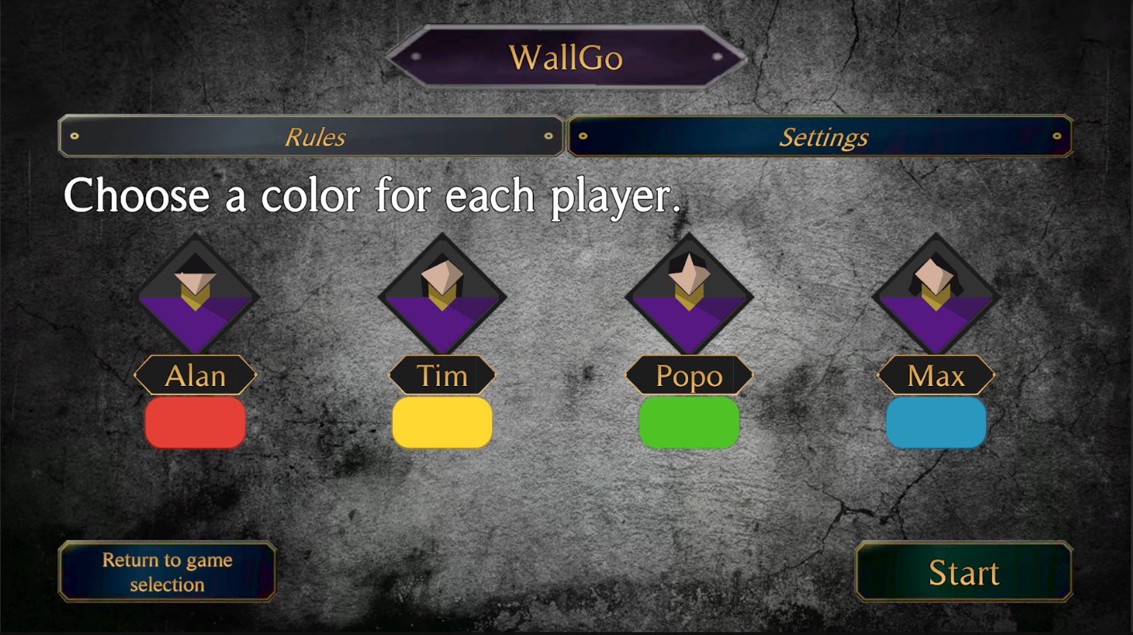 Devil's plan WallGo settings