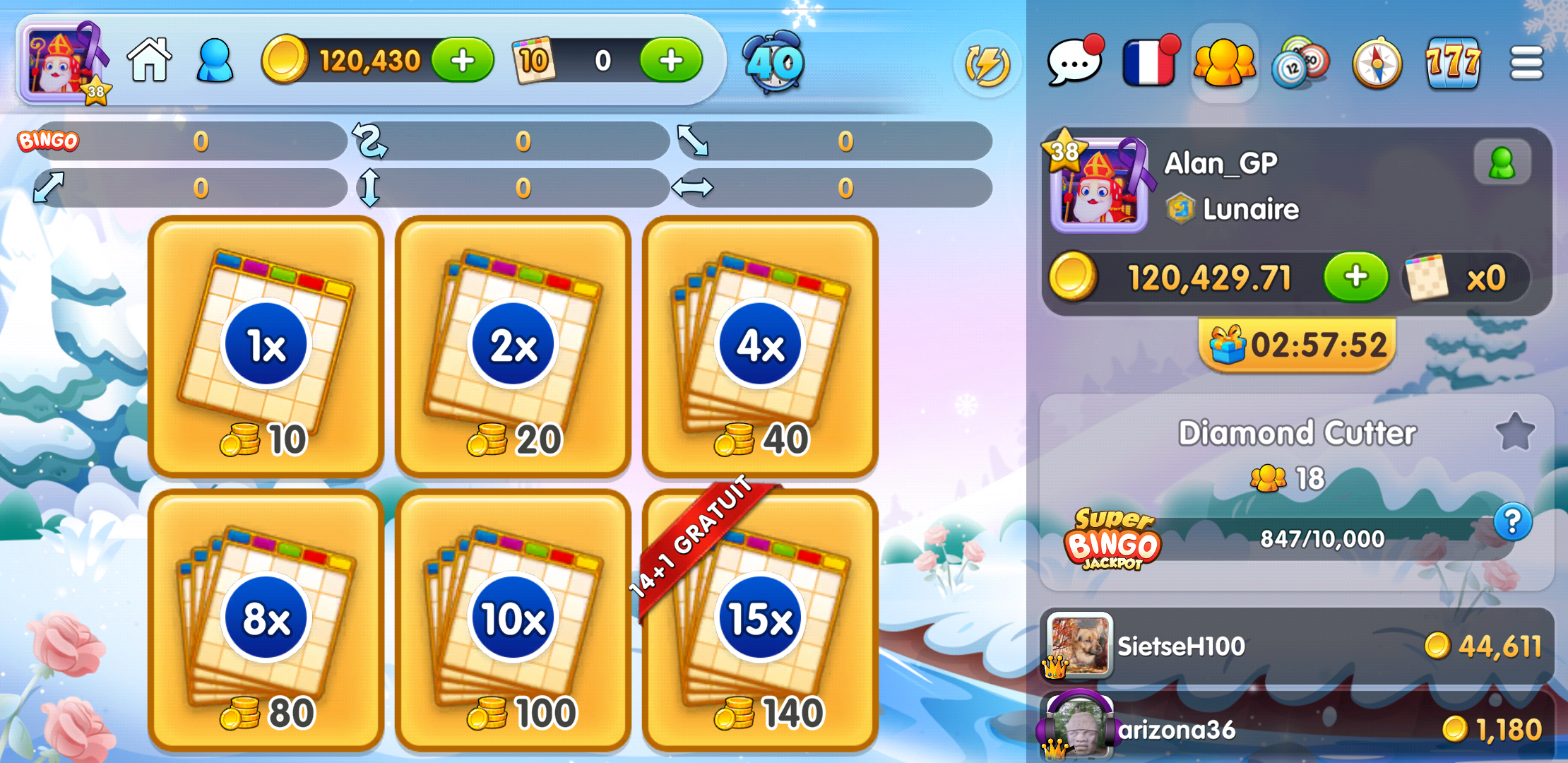 GamePoint Bingo GameScreen and RoomList